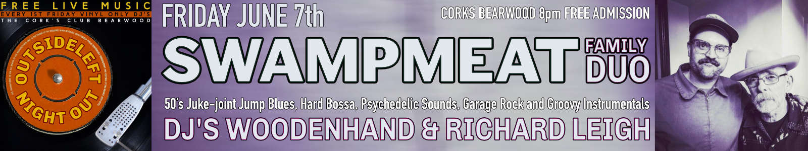 Some of Swampmeat Family Band at Corks in Bearwood on Friday June 7th web banner